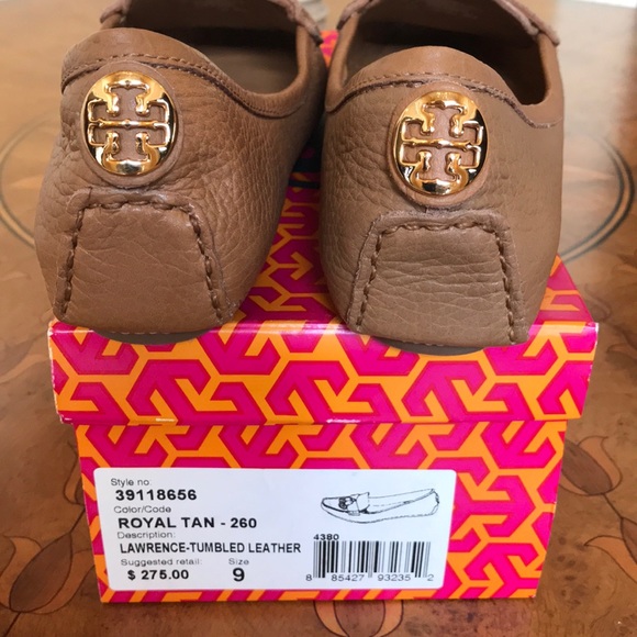*New*Tory Burch Royal Tan Lawerence Shoes - Picture 5 of 6